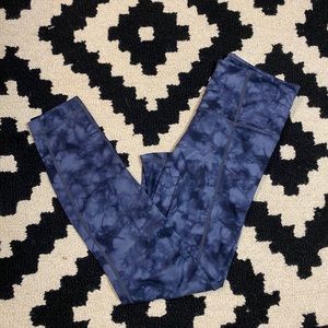 XS Athleta Elation TieDye 7/8 Leggings